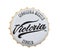 IRVINE, CALIFORNIA - 4 JUNE 2020: Closeup of a Victoria beer bottle cap on white