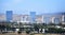 IRVINE, CALIFORNIA -6 JUNE 2022: Panoramic Aerial shot of  Irvine. Viewed from the Great Park Balloon