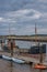 Irvine Harbour in Ayrshire Scotland looking Over the Old Puffer Kyles Berthed at the Harbourside