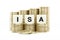 ISA (Individual Savings Account) on gold coins on