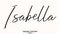 Isabella Female name - Beautiful Handwritten Lettering Modern Calligraphy Text