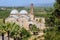 Isabey Mosque and palm trees in Selcuk, Turkey