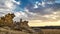 Isalo sunset door rock, nature landmark in Madagascar, Africa