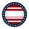 Isaolated empty american campaign button