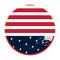 Isaolated empty american campaign button