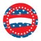 Isaolated empty american campaign button