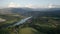 Isar River 4k Aerial. Bavarian Pre Alps. Bad Toelz. Travel Destination