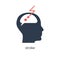 Ischemic stroke of brain icon