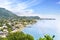 Ischia island and Forio beach coast panorama. Campania, Italy