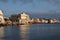 Ischia - Panorama costiero dal Pontile Aragonese all`alba