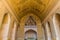 ISFAHAN, IRAN - JULY 9, 2019: Interior of the Jameh mosque in Isfahan, Ir