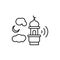 Isha prayer, moon, mosque icon. Simple line, outline vector religion icons for ui and ux, website or mobile application