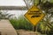 Isimangaliso wetland, danger crocodiles attention sign