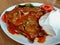 Iskender Doner / Turkish Traditional Food with Yogurt / Yoghurt