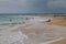 ISLA ZAPATILLA, PANAMA - MAY 21, 2016: Beach at Isla Zapatilla island, part of Bocas del Toro archipelago, Pana