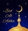 Islam eid al adha concept background, realistic style