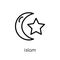 Islam icon. Trendy modern flat linear vector Islam icon on white