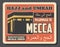 Islam religious pilgrimage to Mecca retro poster