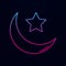 Islam star and crescent moon nolan icon. Simple thin line, outline  of religion icons for ui and ux, website or mobile