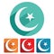 Islam symbol icon flat design