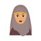 Islam Woman Flat. Vector