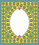 Islamic and Arabic frame pattern with space for text. Geometric