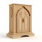 Islamic Art Inspired 3d Wooden Cabinet With Elaborate Carvings