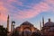 Islamic background. Ayasofya Mosque or Hagia Sophia in the morning