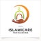 Islamic Care Logo Design Template Inspiration