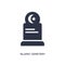 islamic cemetery icon on white background. Simple element illustration from buildings concept