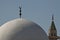 Islamic crescent on mosque