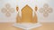 Islamic display decoration background with mosque,