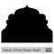 Islamic Dome Design Glyph Black filled silhouettes Design pictogram symbol visual illustration