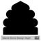 Islamic Dome Design Glyph Black filled silhouettes Design pictogram symbol visual illustration