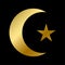 Islamic faith symbol isolated islam religious sign