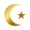 Islamic faith symbol isolated islam religious sign