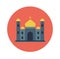 Islamic Flat Icon, Mosque icon-Vector Flat Design