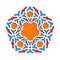 Islamic geometric pattern. 3D muslim mosaic, persian motif. Paper cut out vector illustration. Elegant traditional