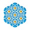 Islamic geometric pattern. Vector 3D muslim mosaic, persian motif. Elegant oriental ornament, traditional arabic art