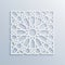 Islamic geometric pattern. Vector muslim mosaic, persian motif. Elegant white oriental ornament, traditional arabic art.