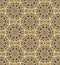 Islamic golden geometric seamless pattern