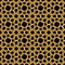 Islamic golden seamless pattern on black background