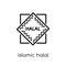 Islamic Halal icon. Trendy modern flat linear vector Islamic Hal