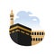 Islamic holy city mecca kaaba building concept