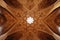 islamic-inspired geometric patterns on an ornate ceiling