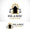 islamic law. justice. law firm logo design template
