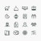 Islamic Line Art Icons Set