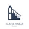 Islamic Minbar icon. Trendy flat vector Islamic Minbar icon on w