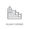 Islamic Minbar linear icon. Modern outline Islamic Minbar logo c