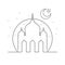 Islamic Mosque Outline Illustration Symbol Design